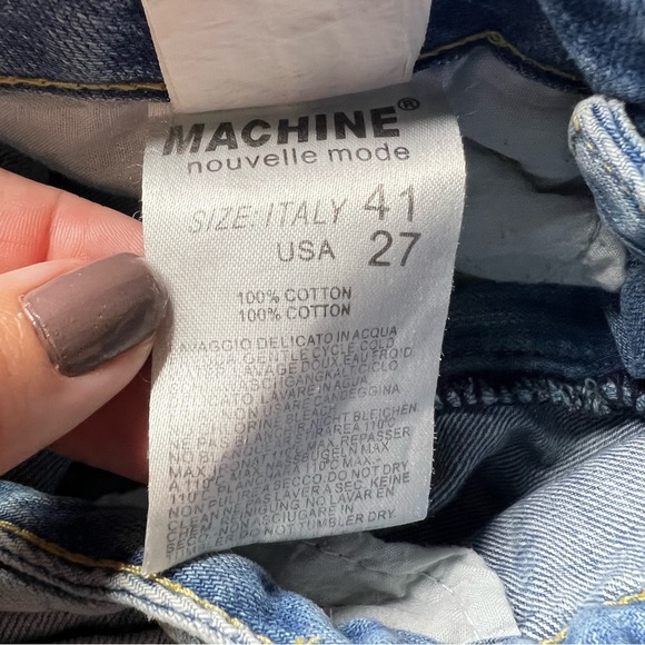 Machine Super Distressed High Rise Jeans Medium Wash - Picture 7 of 7